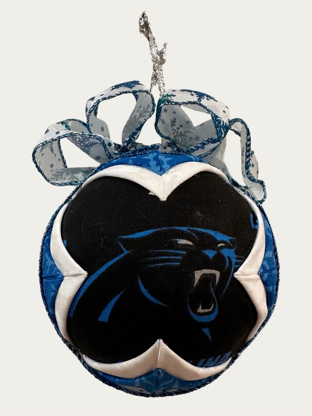 NFL Carolina Panthers Hand Crafted Quilted 4” Ornament